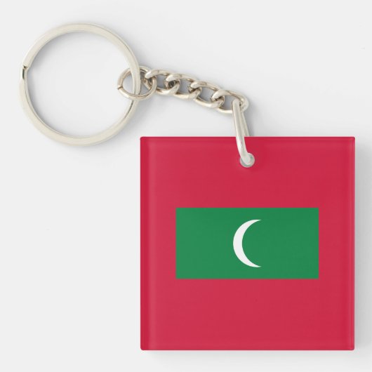Vlag van Malediven Sleutelhanger (Voorkant)