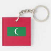 Vlag van Malediven Sleutelhanger (Achterkant)