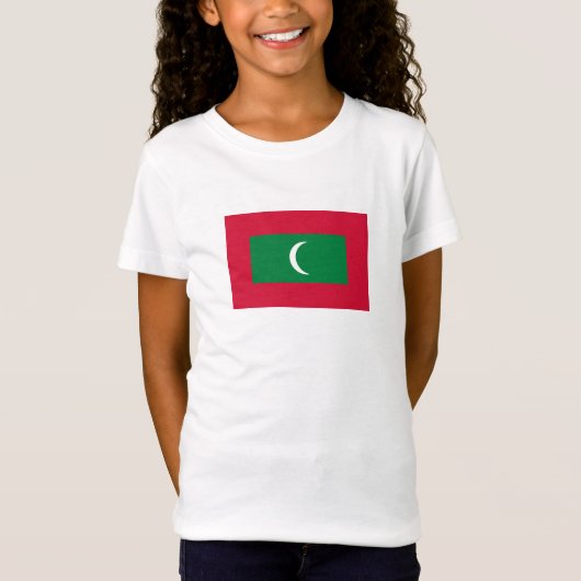 Vlag van Malediven T-shirt (Voorkant)