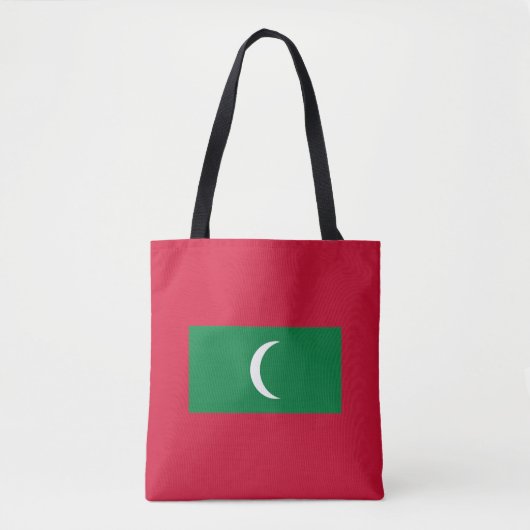 Vlag van Malediven Tote Bag (Voorkant)