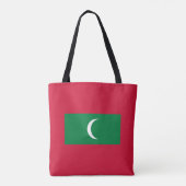 Vlag van Malediven Tote Bag (Achterkant)