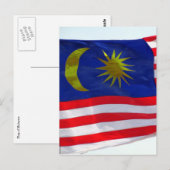 vlag van maleisië briefkaart (Voorkant / Achterkant)