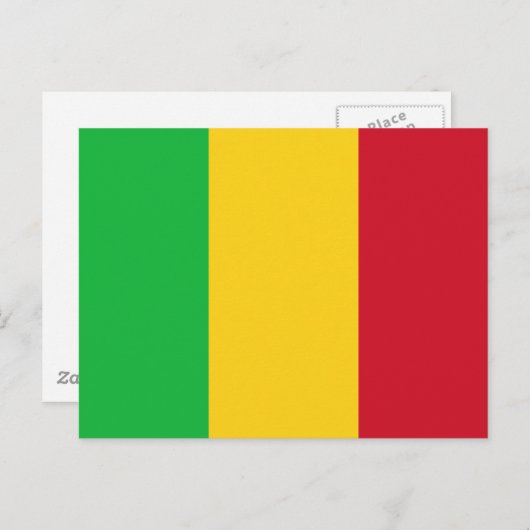 Vlag van Mali Briefkaart (Voorkant / Achterkant)