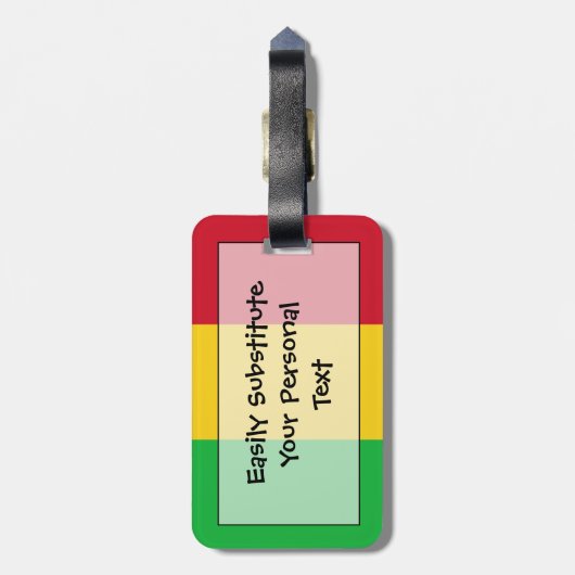 Vlag van Mali Easy ID Persoonlijk Bagagelabel (Achterkant verticaal)