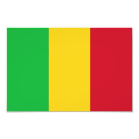 Vlag van Mali Foto Afdruk (Voorkant)