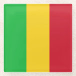 Vlag van Mali Glazen Onderzetter<br><div class="desc">Patriottische vlag van Mali.</div>