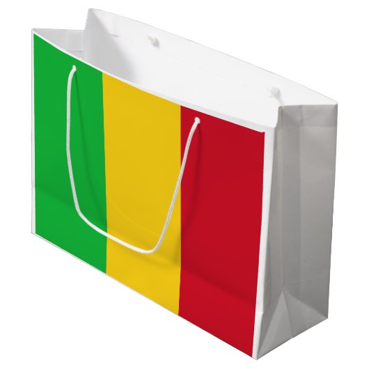 Vlag van Mali Groot Cadeauzakje (Voorkant Gekanteld)