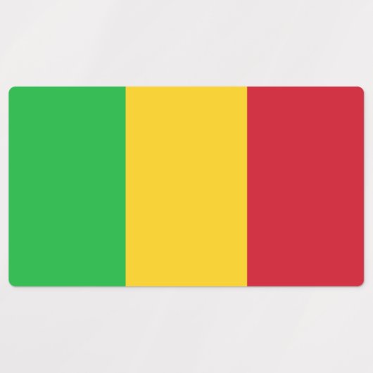 Vlag van Mali Labels (Design 1)
