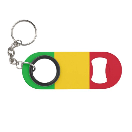 Vlag van Mali Mini Flessenopener (Voorkant (Horizontaal))