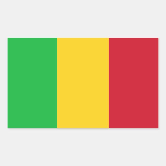 Vlag van Mali Rechthoekige Sticker (Voorkant)