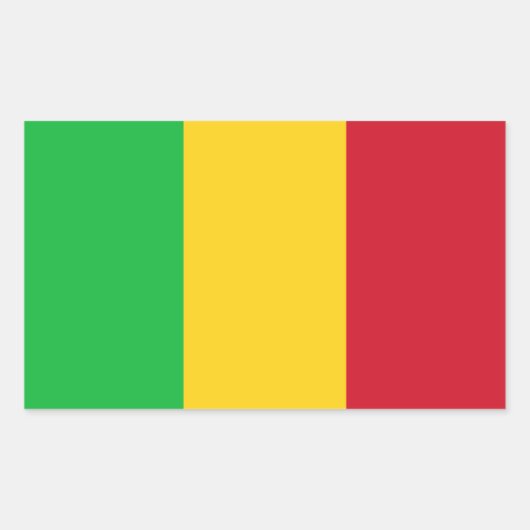 Vlag van Mali Rechthoekige Sticker (Voorkant)