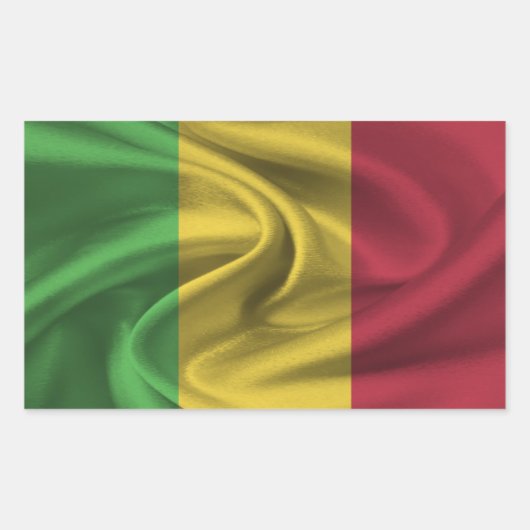 Vlag van Mali Rechthoekige Sticker (Voorkant)