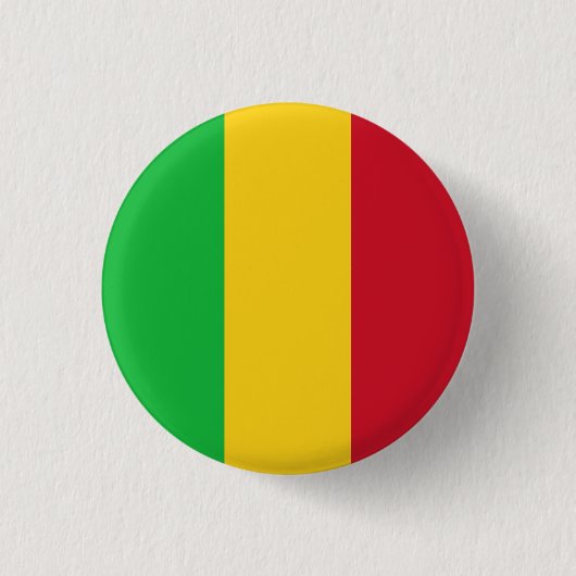 Vlag van Mali Ronde Button 3,2 Cm (Voorkant)