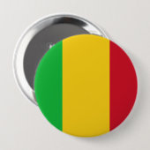 Vlag van Mali Ronde Button 4,0 Cm (Voorkant /achterkant)