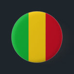 Vlag van Mali Ronde Button 5,7 Cm<br><div class="desc">Patriottische vlag van Mali.</div>