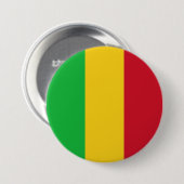 Vlag van Mali Ronde Button 7,6 Cm (Voorkant /achterkant)
