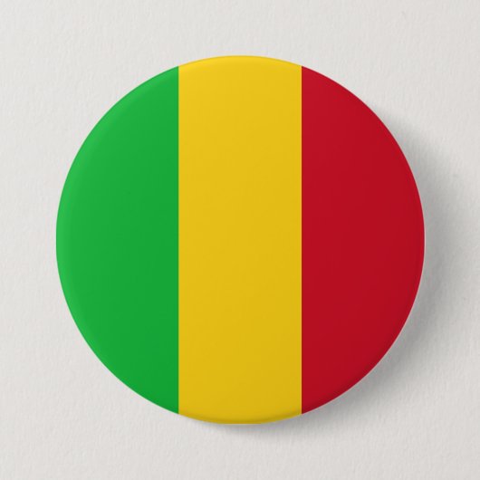 Vlag van Mali Ronde Button 7,6 Cm (Voorkant)
