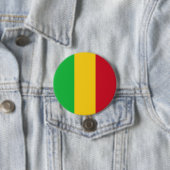 Vlag van Mali Ronde Button 7,6 Cm (In situ)