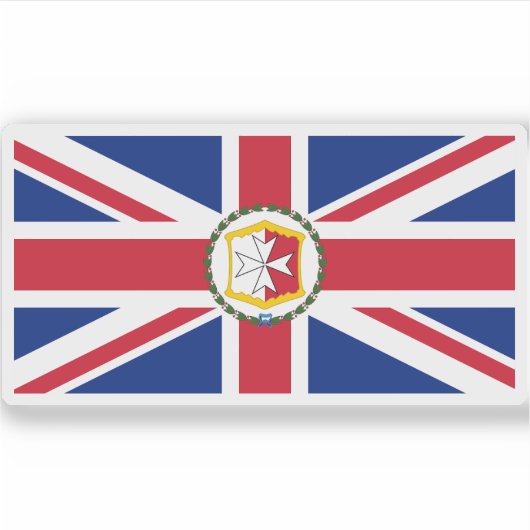 Vlag van Malta (1875-1898) Sticker (Voorkant)