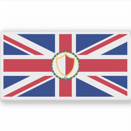Vlag van Malta (1898-1943) Sticker (Voorkant)