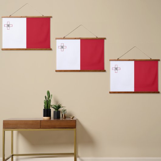 Vlag van Malta Hangend Wandkleed (Asymmetrisch)