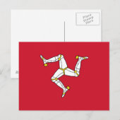 Vlag van Man Briefkaart (Voorkant / Achterkant)