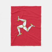 Vlag van Man Fleece Deken (Voorkant)