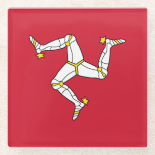 Vlag van Man Glazen Onderzetter