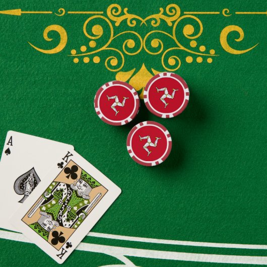 Vlag van Man Poker Chips (Pokertafel (Stack))