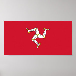 Vlag van Man Poster