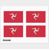 Vlag van Man Rechthoekige Sticker (Vel)