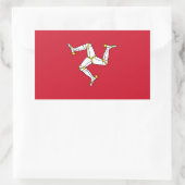 Vlag van Man Rechthoekige Sticker (Tas)