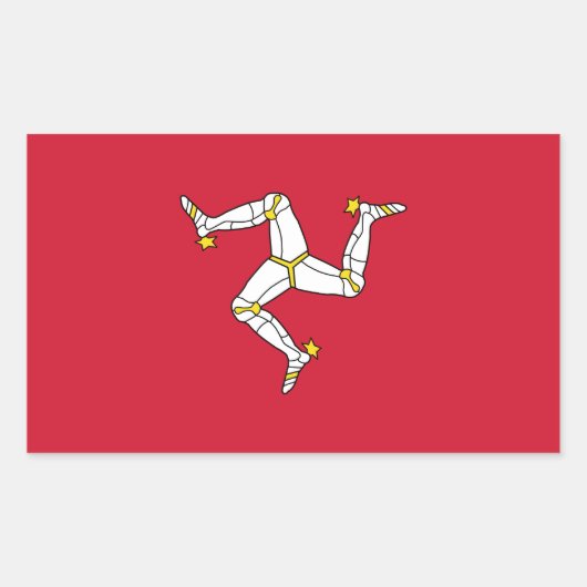 Vlag van Man Rechthoekige Sticker (Voorkant)