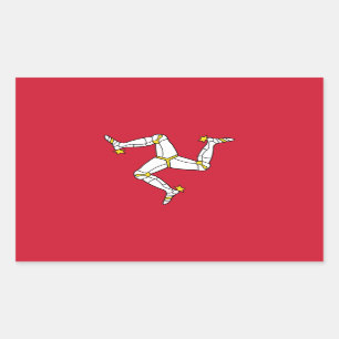 Vlag van Man Rechthoekige Sticker