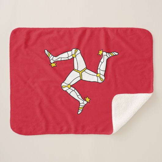 Vlag van Man Sherpa Deken (Voorkant (horizontaal))