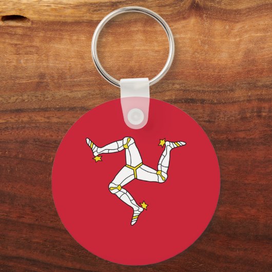 Vlag van Man Sleutelhanger (Achterkant)