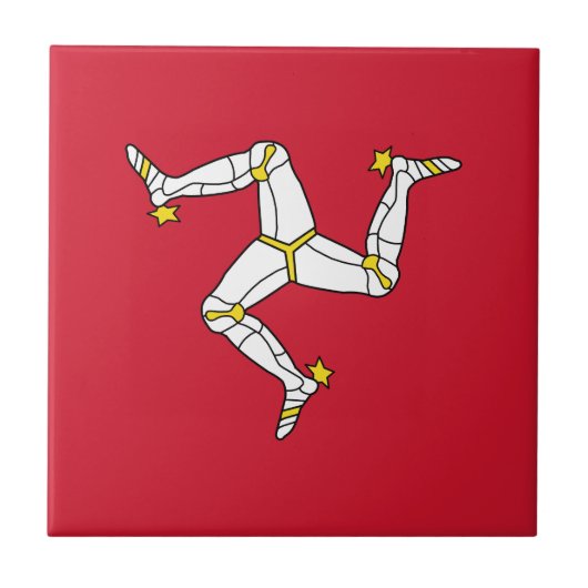 Vlag van Man Tegeltje (Voorkant)