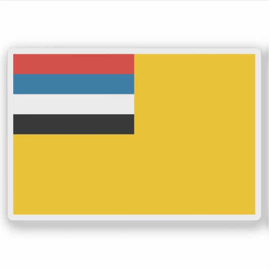 Vlag van Manchukuo Sticker (Voorkant)