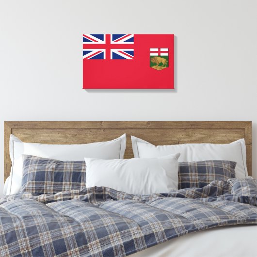 Vlag van Manitoba Canvas Afdruk (Insitu (Slaapkamer))