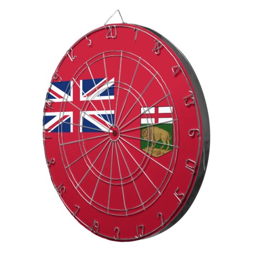 Vlag van Manitoba Dartbord (Voorkant Rechts)