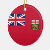 Vlag van Manitoba Keramisch Ornament (Links)