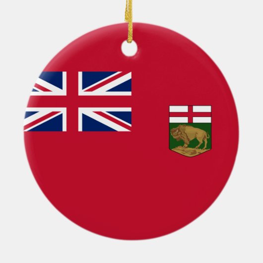 Vlag van Manitoba Keramisch Ornament (Achterkant)