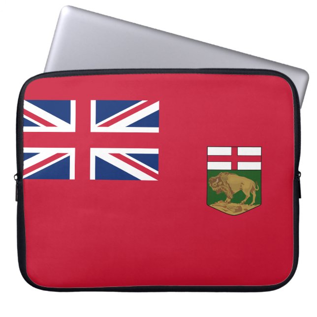 Vlag van Manitoba Laptop Sleeve (Voorkant)