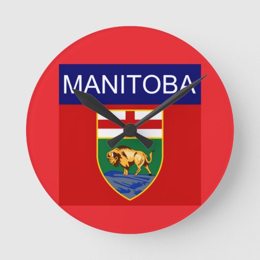 Vlag van Manitoba  Ronde Klok (Voorkant)