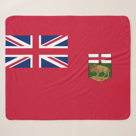 Vlag van Manitoba Sherpa Deken (Voorkant (horizontaal))