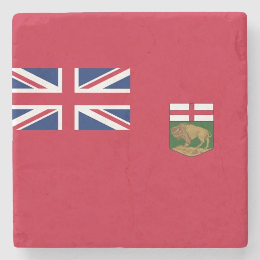 Vlag van Manitoba Stenen Onderzetter (Voorkant)