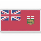 Vlag van Manitoba Sticker (Voorkant)
