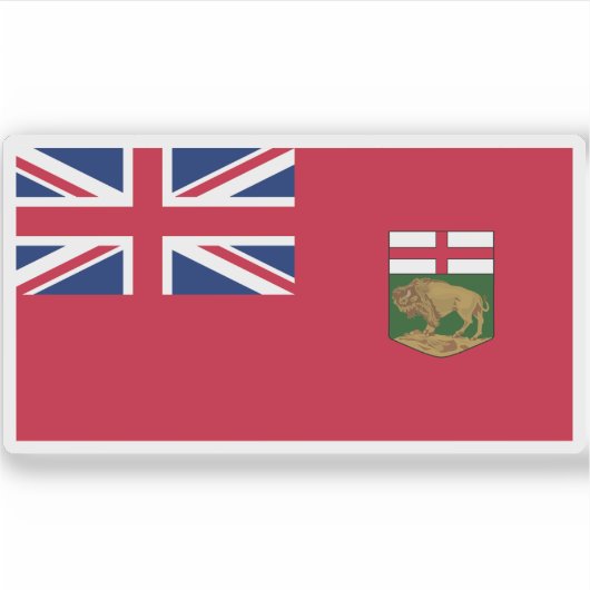 Vlag van Manitoba Sticker (Voorkant)