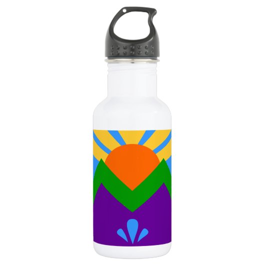 Vlag van Manitou Springs op Liberty Bottle Waterfles (Voorkant)