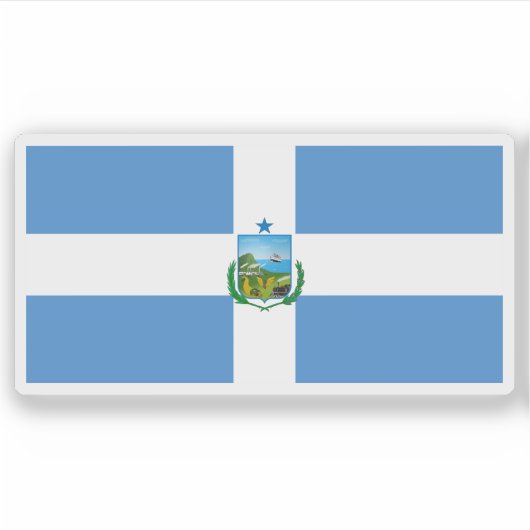 Vlag van Manta, Ecuador Sticker (Voorkant)